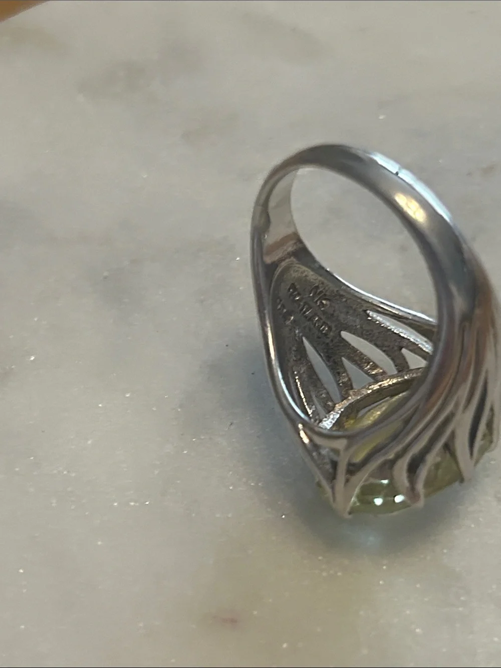 Sterling Silver Lemon Quartz Statement Ring
